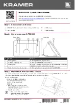 Предварительный просмотр 1 страницы Kramer K-POD302 Quick Start Manual