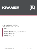 Preview for 2 page of Kramer KADS-1 User Manual