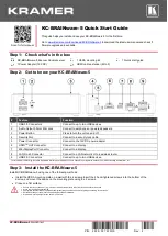 Предварительный просмотр 1 страницы Kramer KC-BRAINware-5 Quick Start Manual