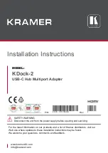 Preview for 1 page of Kramer KDock-2 Installation Instructions