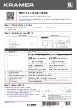 Preview for 1 page of Kramer KDS-10 Quick Start Manual