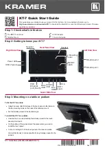 Предварительный просмотр 1 страницы Kramer KT-7 Quick Start Manual