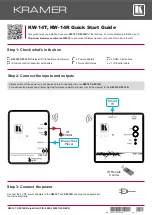 Предварительный просмотр 1 страницы Kramer KW-14 Quick Start Manual