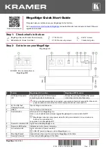 Preview for 1 page of Kramer MegaEdge Series Quick Start Manual