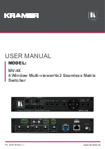 Kramer MV-4X User Manual preview