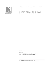 Kramer MV-6 User Manual preview