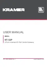 Kramer NT-52P User Manual preview