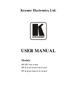 Preview for 1 page of Kramer OC-1N User Manual