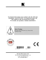 Предварительный просмотр 16 страницы Kramer OC-1N User Manual