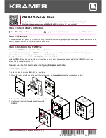 Предварительный просмотр 1 страницы Kramer OWB-1G Quick Start