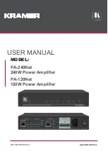 Kramer PA-120Net User Manual preview