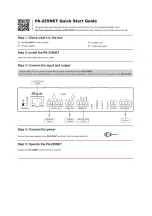 Предварительный просмотр 2 страницы Kramer PA-225NET Preliminary User'S Manual