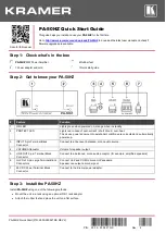 Предварительный просмотр 1 страницы Kramer PA-50HZ Quick Start Manual