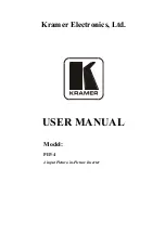 Kramer PIP-4 User Manual preview