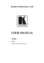 Предварительный просмотр 1 страницы Kramer PIP-4 User Manual