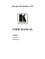 Kramer PT-101H User Manual preview