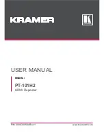 Preview for 1 page of Kramer PT-101H2 User Manual