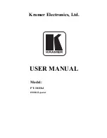 Kramer PT-101Hxl User Manual preview