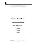 Preview for 1 page of Kramer PT-102A User Manual