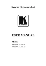 Kramer PT-102AN User Manual preview