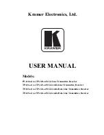 Kramer PT-110-od User Manual preview