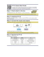 Предварительный просмотр 2 страницы Kramer PT-1C User Manual