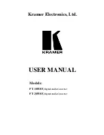 Preview for 1 page of Kramer PT-1SPDIF User Manual