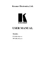 Kramer PT-4 iR User Manual preview