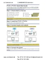 Предварительный просмотр 2 страницы Kramer PT-571 User Manual