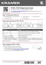 Предварительный просмотр 1 страницы Kramer PT-871 Quick Start Manual