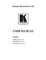 Предварительный просмотр 1 страницы Kramer RC-160 User Manual