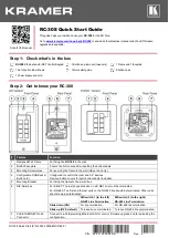 Предварительный просмотр 1 страницы Kramer RC-308 Quick Start Manual