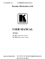 Kramer RC-7RL User Manual preview