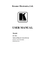 Preview for 1 page of Kramer RC-IR2 User Manual