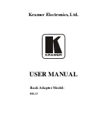 Preview for 1 page of Kramer RK-13 User Manual