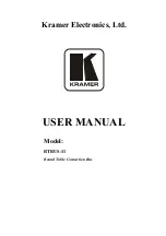 Предварительный просмотр 2 страницы Kramer RTBUS-11 User Manual