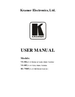 Kramer SD-7588V User Manual preview