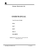 Kramer SG-11 User Manual preview