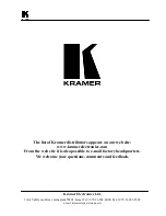 Предварительный просмотр 23 страницы Kramer SG-11 User Manual