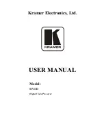 Preview for 1 page of Kramer SP-11D User Manual