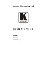 Preview for 1 page of Kramer SP-11HD User Manual