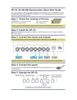 Предварительный просмотр 2 страницы Kramer SP-1G User Manual