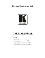 Kramer SPK-CC678 User Manual preview