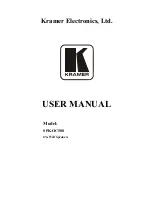 Preview for 1 page of Kramer SPK-OC508 User Manual