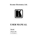 Preview for 1 page of Kramer SPK-OCA508 User Manual