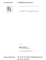 Kramer SPK-W511T User Manual preview