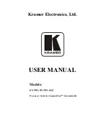 Kramer SV-551 User Manual preview