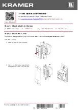 Предварительный просмотр 1 страницы Kramer T-1GD Quick Start Manual