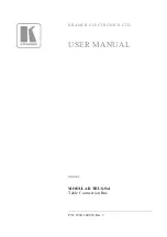 Preview for 1 page of Kramer TBUS-5XL User Manual