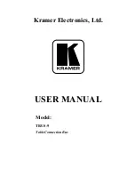 Preview for 1 page of Kramer TBUS-9 User Manual